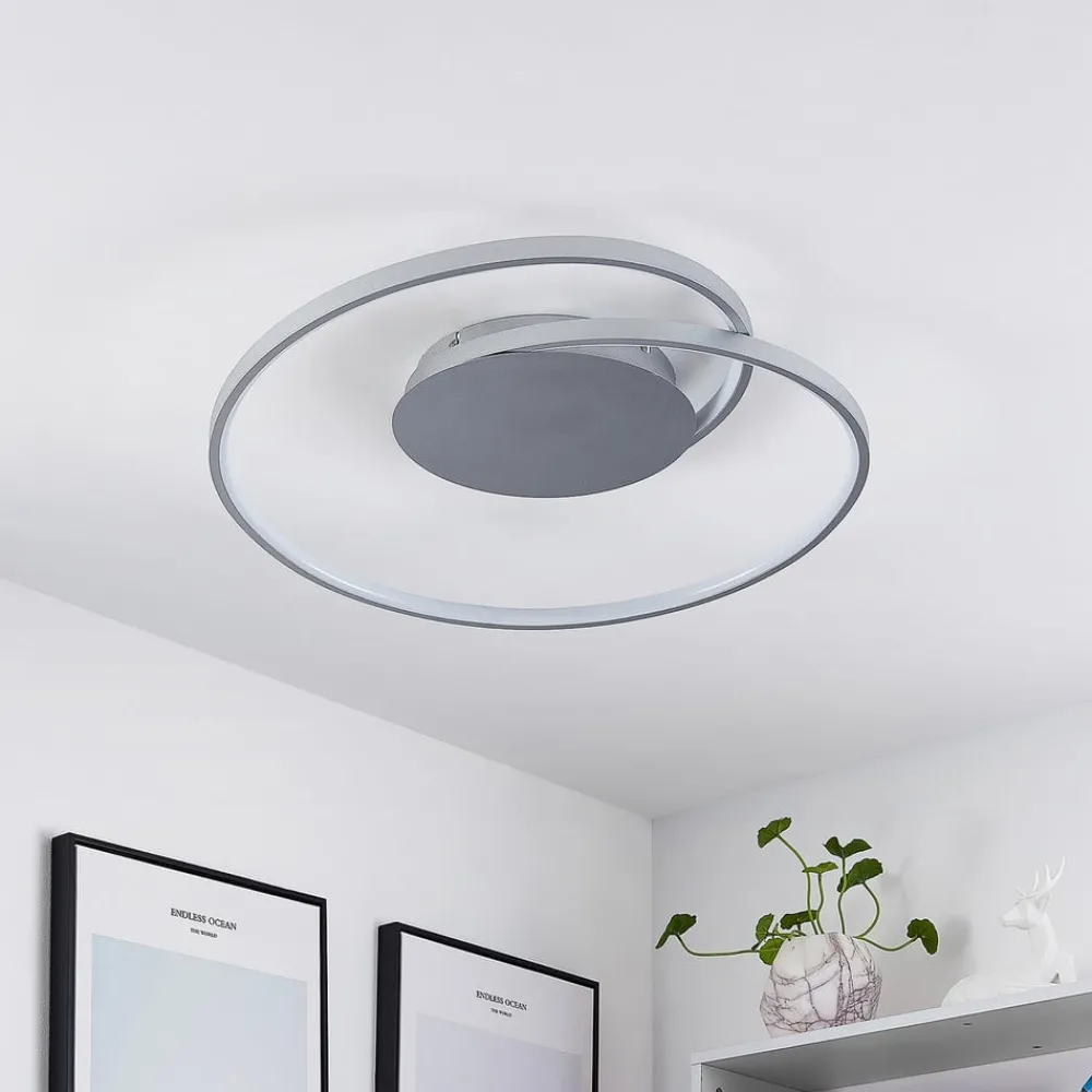 Lucande Gang|Loftlamper > LED-loftlampe Enesa, 63 cm, CCT, fjernbetjening, dæmpbar
