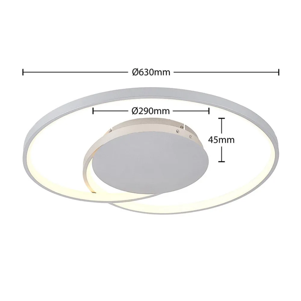 Lucande Gang|Loftlamper > LED-loftlampe Enesa, 63 cm, CCT, fjernbetjening, dæmpbar