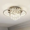 Gang|Loftlamper ^ Lucande LED-loftlampe Keely, kromfarvet, krystal, 45 cm