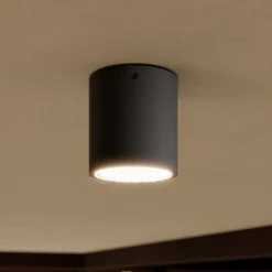 Lucande Terrassebelysning|Udendørs Loftlamper > LED-loftlampe Meret, rund, antracit, metal