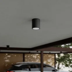 Lucande Terrassebelysning|Udendørs Loftlamper > LED-loftlampe Meret, rund, antracit, metal