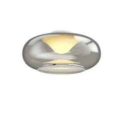 Lucande Loftlamper > LED-loftlampe Mijo, Ø 43 cm, røggrå, glas