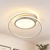 Lucande Loftlamper|Loftlamper > LED-loftlampe Noud, 65 cm, sølv, metal, CCT