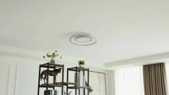 Lucande Gang|Loftlamper > LED-loftlampe Noud, 49 cm, sølv, aluminium, dæmpbar