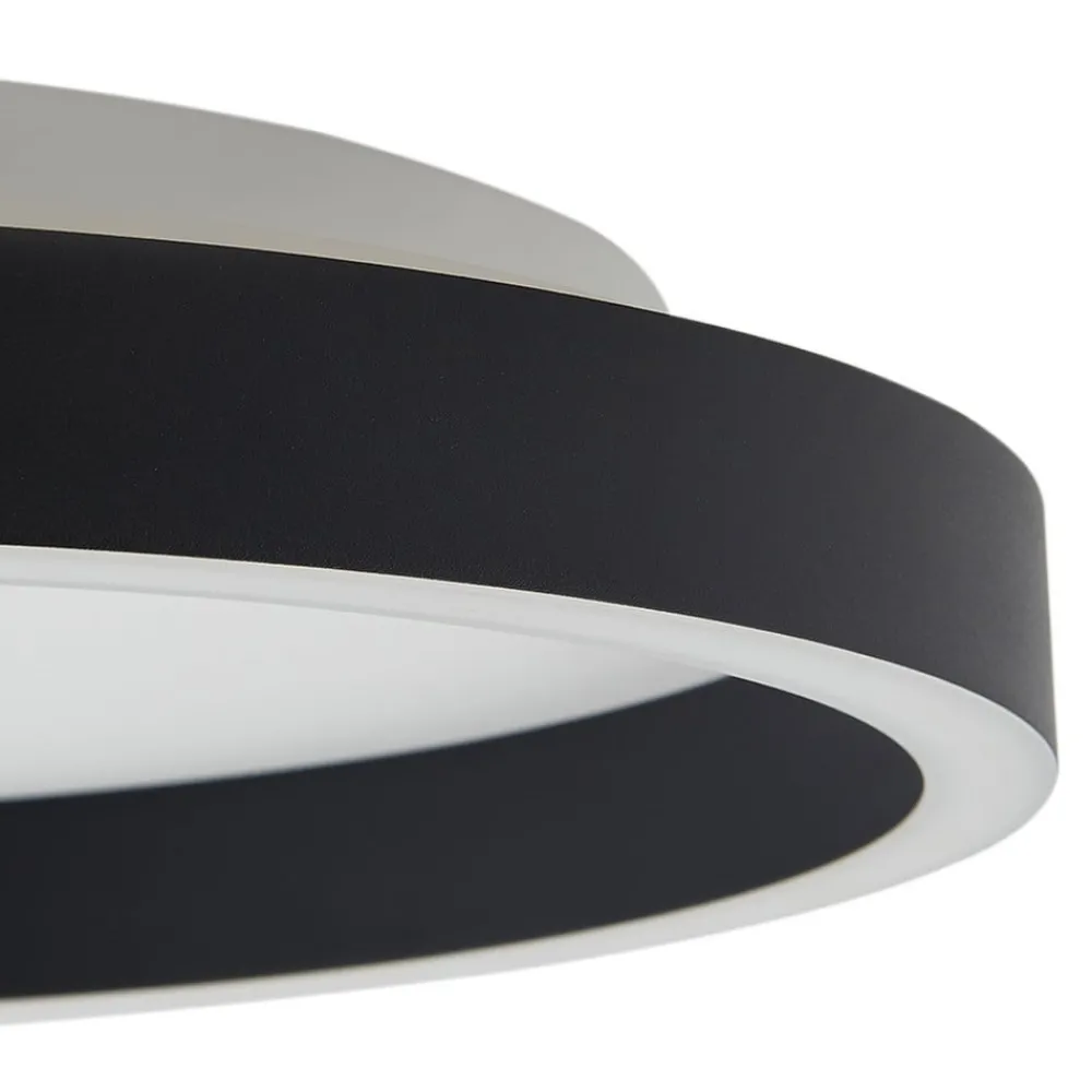 Lucande Loftlamper|Loftlamper > LED-loftlampe Rotundo, Ø 40 cm, sort, dæmpbar