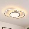Loftlamper|Loftlamper ^ Lucande LED-loftlampe Senne, 63 cm, sølv, aluminium