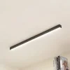 Lucande Gang|Loftlamper > LED-loftlampe Teniona, 101 cm, sort, aluminium