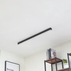 Lucande Gang|Loftlamper > LED-loftlampe Teniona, 101 cm, sort, aluminium