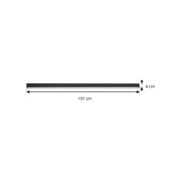 Lucande Gang|Loftlamper > LED-loftlampe Teniona, 101 cm, sort, aluminium