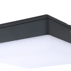 Lucande Udendørs Loftlamper > LED-loftlampe Thilo, 16 cm, antracit, sensor, IP54