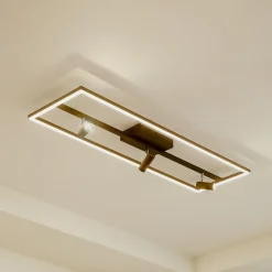 Lucande Loftlamper|Loftlamper > LED-loftlampe Yvor, 99,5 cm, sort, drejelig