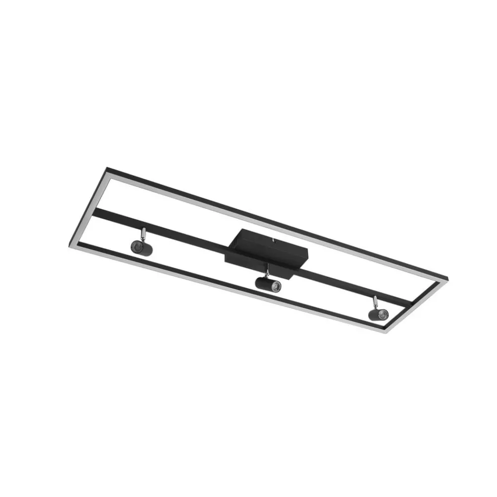 Lucande Loftlamper|Loftlamper > LED-loftlampe Yvor, 99,5 cm, sort, drejelig