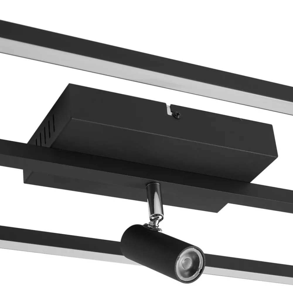 Lucande Loftlamper|Loftlamper > LED-loftlampe Yvor, 99,5 cm, sort, drejelig