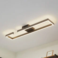 Lucande Gang|Loftlamper > LED-loftlampe Yvor, 100 cm, sort, aluminium