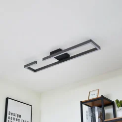 Lucande Gang|Loftlamper > LED-loftlampe Yvor, 100 cm, sort, aluminium