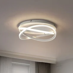Lucande Loftlamper|Loftlamper > LED-loftslampe Aldric, hvid, aluminium, Ø 45 cm