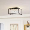 Lucande Loftlamper > LED-loftslampe Kassi, sort, jern, dæmpbar, 40 cm