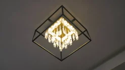 Lucande Loftlamper > LED-loftslampe Kassi, sort, jern, dæmpbar, 40 cm