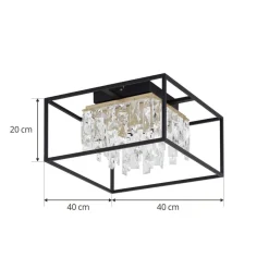 Lucande Loftlamper > LED-loftslampe Kassi, sort, jern, dæmpbar, 40 cm