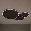 Lucande Loftlamper|Loftlamper > LED-loftslampe Orven, sort/træ, 80 cm, dæmpbar