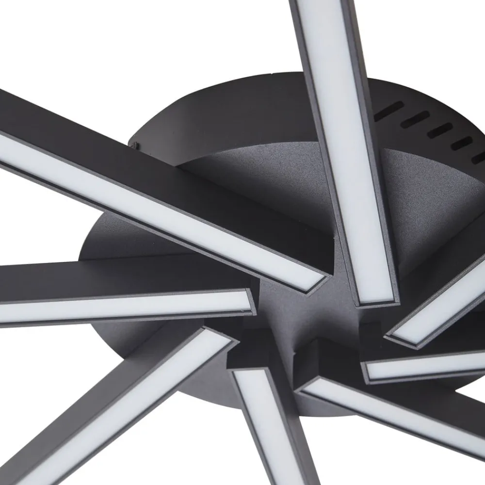 Lucande Loftlamper|Loftlamper > LED-loftslampe Tjado, Ø 70 cm, sort, metal