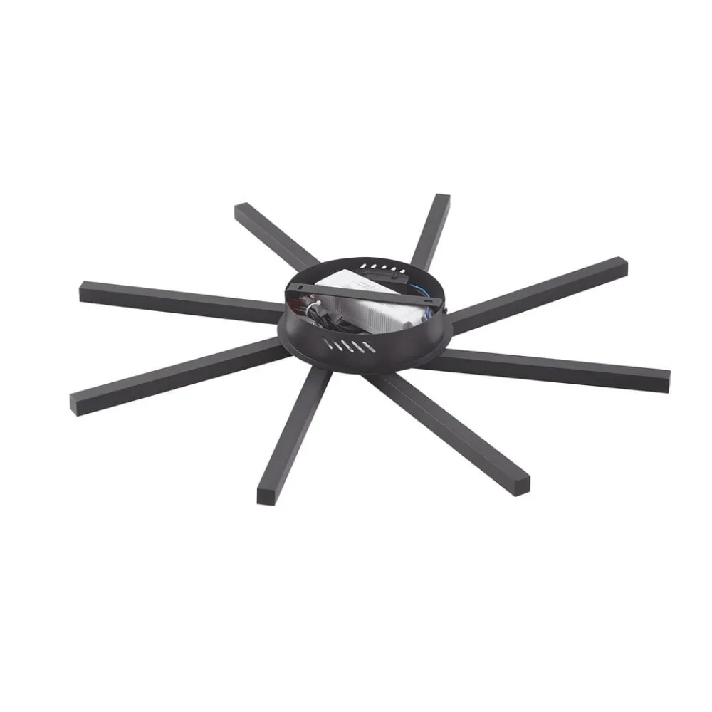 Lucande Loftlamper|Loftlamper > LED-loftslampe Tjado, Ø 70 cm, sort, metal