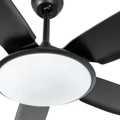 Lucande Loftventilatorer > LED-loftventilator Divian, sort, DC, støjsvag, CCT