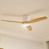 Loftventilatorer ^ Lucande LED-loftventilator Faipari, hvid, DC, støjsvag, 132 cm