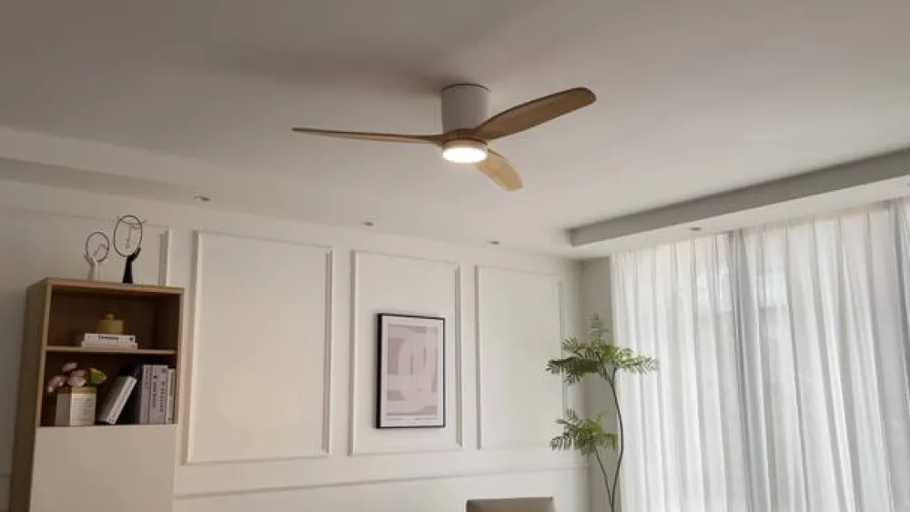 Loftventilatorer ^ Lucande LED-loftventilator Faipari, hvid, DC, støjsvag, 132 cm