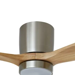 Loftventilatorer ^ Lucande LED-loftventilator Faipari, nikkel, DC, lydsvag, 132 cm