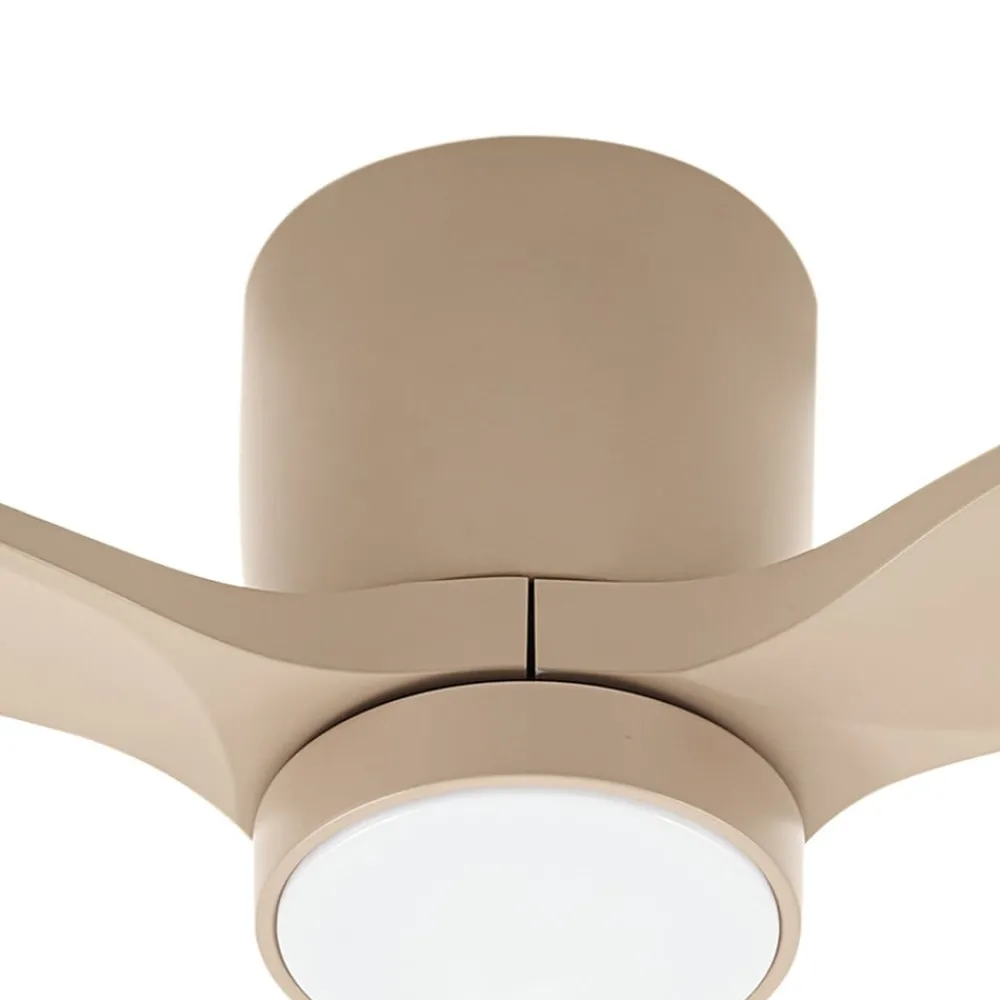 Lucande Loftventilatorer > LED-loftventilator Sorin, beige, DC, støjsvag, IP44