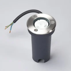 Lucande Terrassebelysning|Nedgravet Udebelysning > LED nedgravningslampe Kenan, Ø 7 cm, stål, IP67