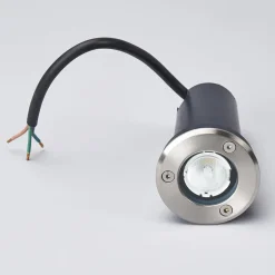 Lucande Terrassebelysning|Nedgravet Udebelysning > LED nedgravningslampe Kenan, Ø 7 cm, stål, IP67