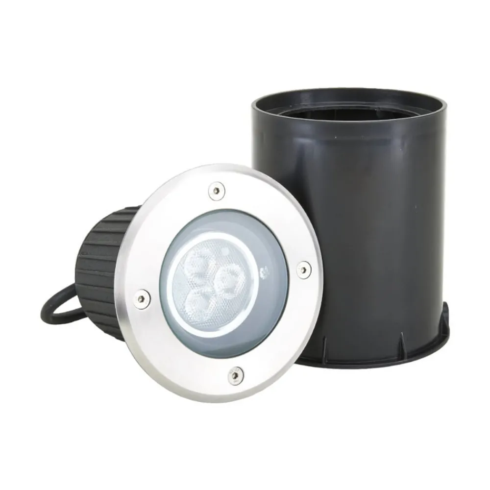 Lucande Terrassebelysning|Nedgravet Udebelysning > LED nedgravningslampe Jos, rund, drejelig, IP67