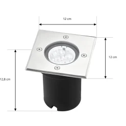Lucande Terrassebelysning|Nedgravet Udebelysning > LED nedgravningslampe Ava, 12 cm x 12 cm, IP67