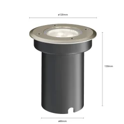 Lucande Terrassebelysning|Nedgravet Udebelysning > LED nedgravningslampe Ava, Ø 12 cm, rund, IP67