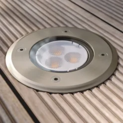 Lucande Terrassebelysning|Nedgravet Udebelysning > LED nedgravningslampe Ava, Ø 12 cm, rund, IP67