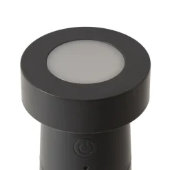 Bordlamper ^ Lucande LED-peberkværn Pepper, mørkegrå, batteri, IP44