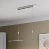 Lucande Arbejdsrum/Kontor|Pendellamper > LED-pendellampe Arnik, 140 cm, nikkelfarvet, dæmpbar