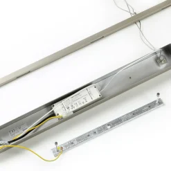 Lucande Arbejdsrum/Kontor|Pendellamper > LED-pendellampe Arnik, 140 cm, nikkelfarvet, dæmpbar
