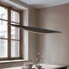 Lucande Pendellamper|Pendellamper > LED-pendellampe Clavit, sort, 140 cm, dæmpbar