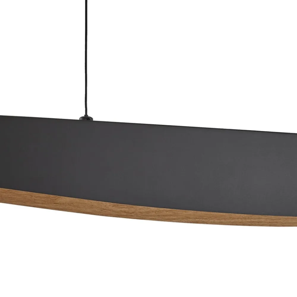 Lucande Pendellamper|Pendellamper > LED-pendellampe Clavit, sort, 140 cm, dæmpbar
