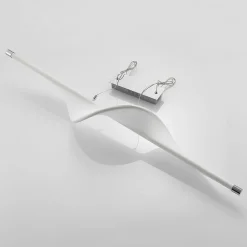 Pendellamper ^ Lucande LED-pendellampe Edano, 122 cm, hvid, tekstil, dæmpbar