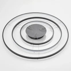 Lucande Pendellamper|Pendellamper > LED-pendellampe Ezana, sort, metal, Ø 80 cm