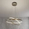 Lucande Pendellamper|Pendellamper > LED-pendellampe Ezana, nikkel, metal, Ø 80 cm