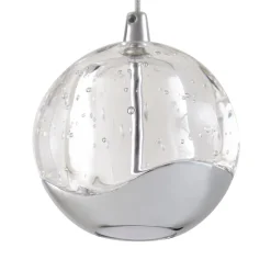 Pendellamper|Pendellamper ^ Lucande LED-pendellampe Hayley, Ø 25 cm, 3 lyskilder, krom, glas