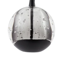 Lucande Pendellamper|Pendellamper > LED-pendellampe Hayley, sort, 3 lyskilder, glas