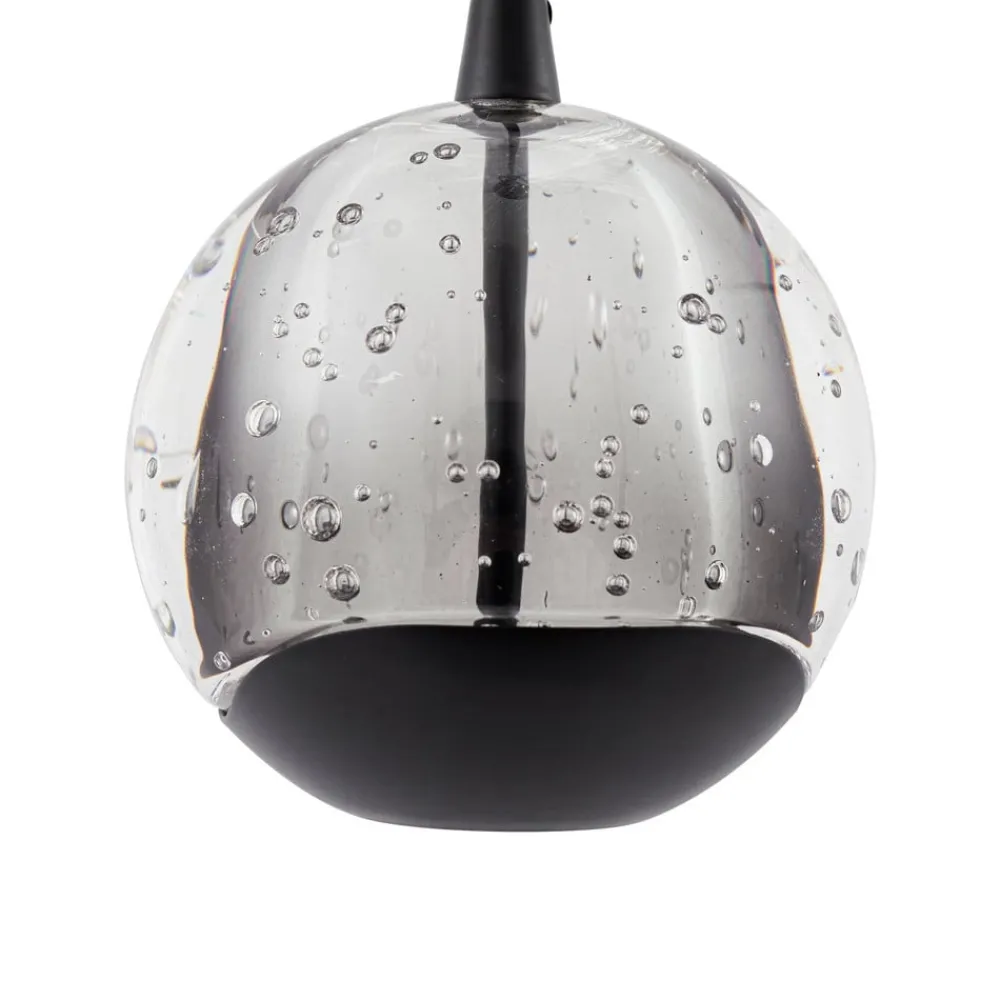 Lucande Pendellamper|Pendellamper > LED-pendellampe Hayley, sort, 3 lyskilder, glas
