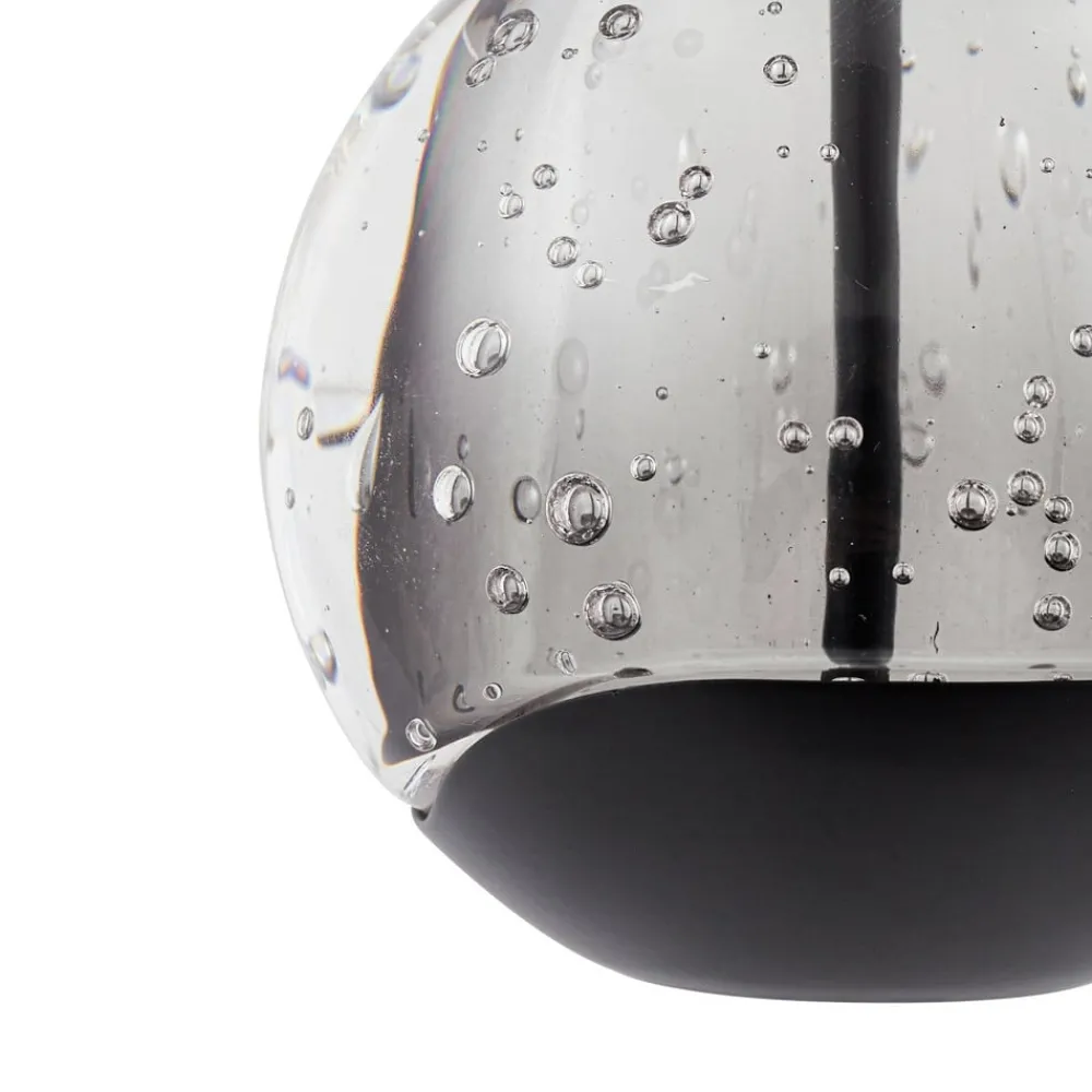 Lucande Pendellamper|Pendellamper > LED-pendellampe Hayley, sort, 3 lyskilder, glas