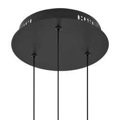 Lucande Pendellamper|Pendellamper > LED-pendellampe Hayley, sort, 3 lyskilder, glas
